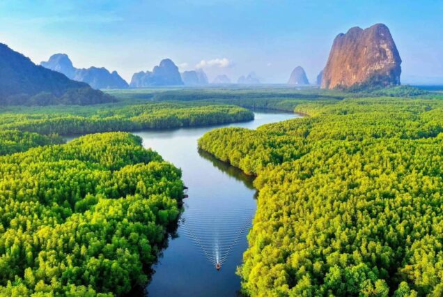 PHANG NGA JURASSIC WORLD PARK FILMED + JAME BOND TOUR BY  A PRIVATE DECORATED LONG- TAIL BOAT.