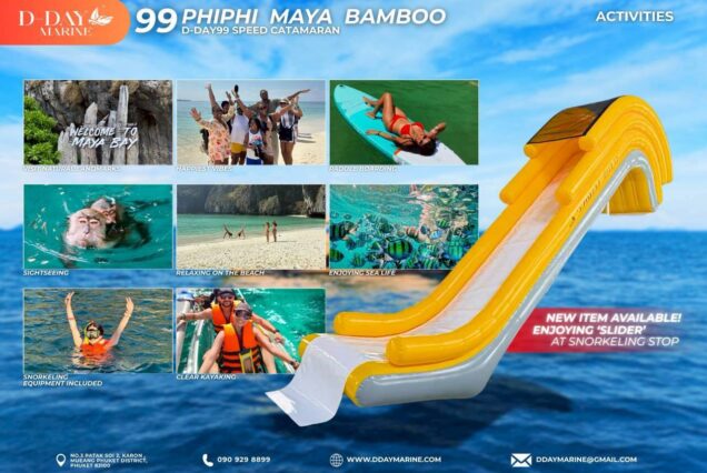 Combine Phi phi -Maya -Bamboo + Khai island  99 catamaran +slider